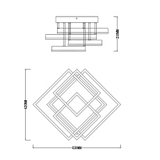 Потолочный светодиодный светильник Escada Union 10229/4LED White 1