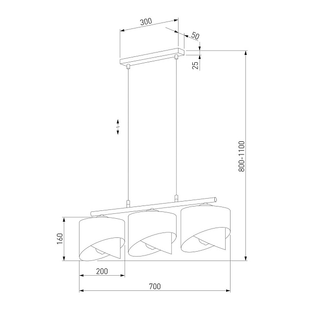 Подвесная люстра TK Lighting 4824 Grant Black Фото № 2