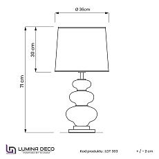 Настольная лампа Lumina Deco Briston LDT 303 CHR+WT 1