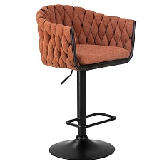 Стул барный DOBRIN LEON (оранжевая ткань (LAR 275-27)) 9690-LM LEON 2