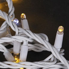 Cветодиодная гирлянда Sneha нить 24V теплый белый мерцающий A-504 WW/W FLASH 1