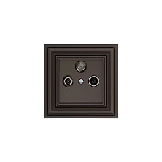 ТВ-розетка оконечная TV/SAT/R Liregus Retro коричневый омбре 29-030