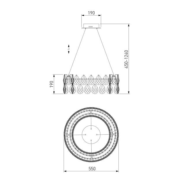 Подвесной светодиодный светильник Bogates Marvel 90371/1 Strotskis изображение 2 Подвесной светодиодный светильник Bogates Marvel 90371/1 Strotskis Фото № 2