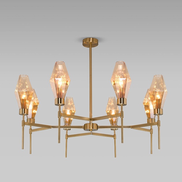 Потолочная люстра Eurosvet Prism 60143/8 латунь изображение 1 Потолочная люстра Eurosvet Prism 60143/8 латунь Фото № 1