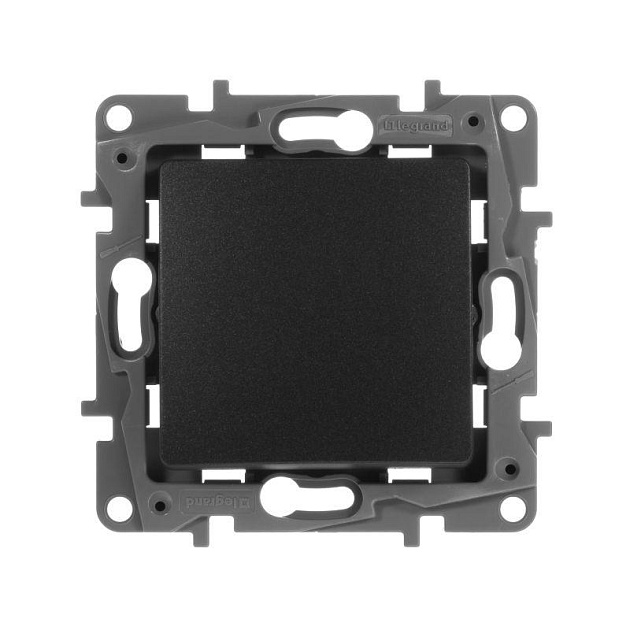 Переключатель одноклавишный Legrand Etika 10A 250V антрацит 672605 Фото № 1