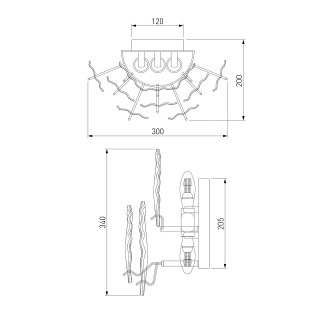 Бра Bogates Leaf 369/3 Фото № 2