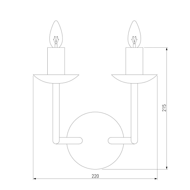 Бра Eurosvet Cariso 60150/2 хром Фото № 3