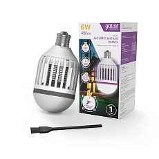 Лампа светодиодная антимоскитная Gauss E27 6W 3500K белая GMQ01 1