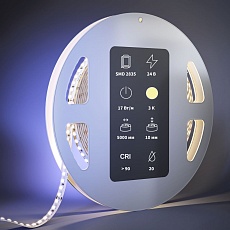 Светодиодная лента Maytoni 17W/m 168LED/m 2835SMD теплый белый 5M 201058 2