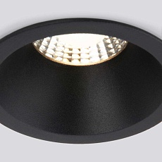 Встраиваемый светодиодный светильник Elektrostandard Lin 15266/LED 7W 3000K BK черный a063926 3