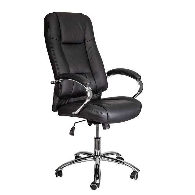 Кресло руководителя AksHome King чёрный, натуральная кожа 64406 Фото № 1