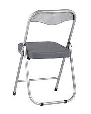 Складной стул Stool Group ДЖОН каркас металлик обивка экокожа серая RS04K-904-05 4