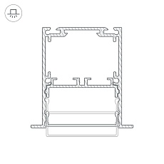 Профиль встраиваемый Arlight SL-Linia52-3L-F-2000 Anod Black 044685 2