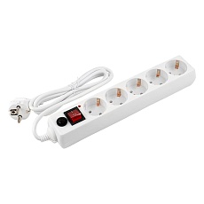 Сетевой фильтр General GPS-5-16-3x1-150-W, 5 мест, 16А, 3x1 мм2, 1,5 м, белый