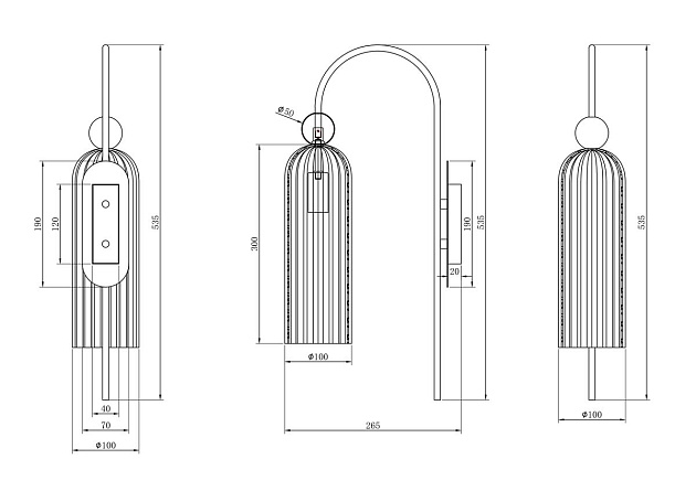 Бра Maytoni Antic MOD302WL-01GR изображение 3 Бра Maytoni Antic MOD302WL-01GR Фото № 3