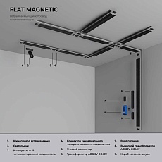 Коннектор угловой для накладного шинопровода Elektrostandard Flat Magnetic 85002/00 черный a063737 4