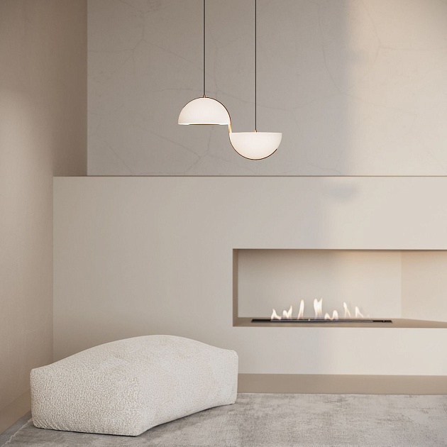 Подвесной светодиодный светильник Eurosvet Emisfero 50083/2 LED золото Фото № 3