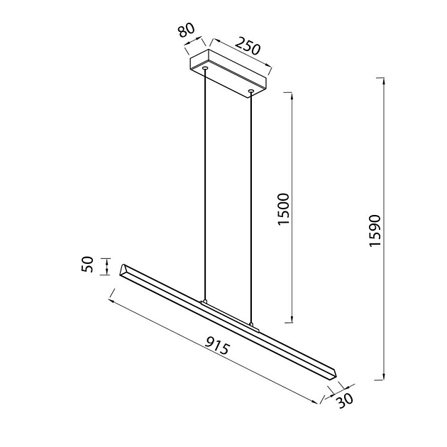 Подвесной светильник Mantra Lineal 8957 Фото № 2