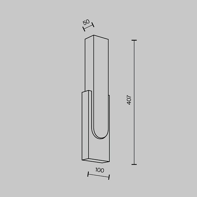 Настенный светодиодный светильник Modelux Modestyle MS.103.400 BK Фото № 7