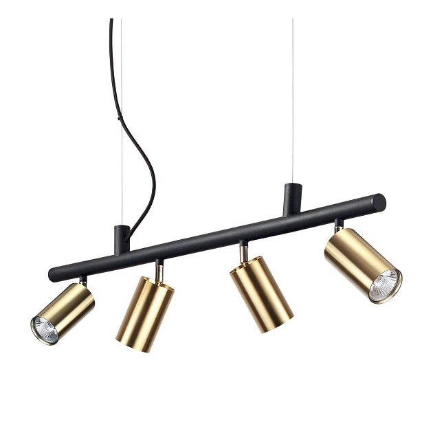 Подвесная люстра Ideal Lux Dynamite SP4 Ottone Satinato 244624 изображение 1 Подвесная люстра Ideal Lux Dynamite SP4 Ottone Satinato 244624 Фото № 1