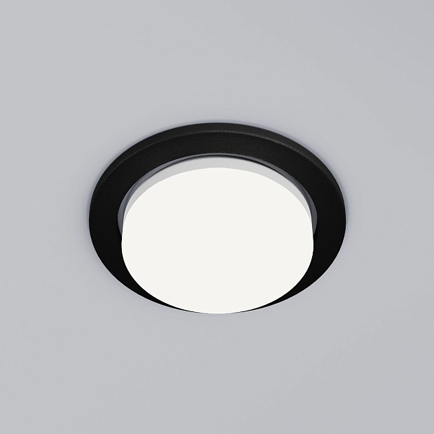 Встраиваемый светильник Elektrostandard 1035 GX53 WH черный a069360 Фото № 1