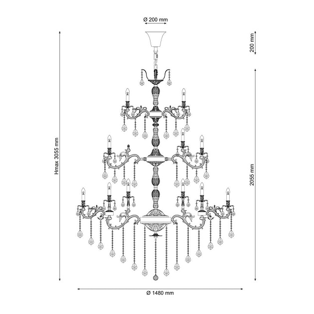 Подвесная люстра Lucia Tucci Barletta 122.60 Antique изображение 2 Подвесная люстра Lucia Tucci Barletta 122.60 Antique Фото № 2