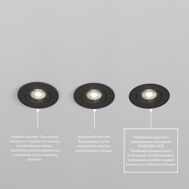 Встраиваемый светильник Denkirs Billum DK3020-BK Фото № 3