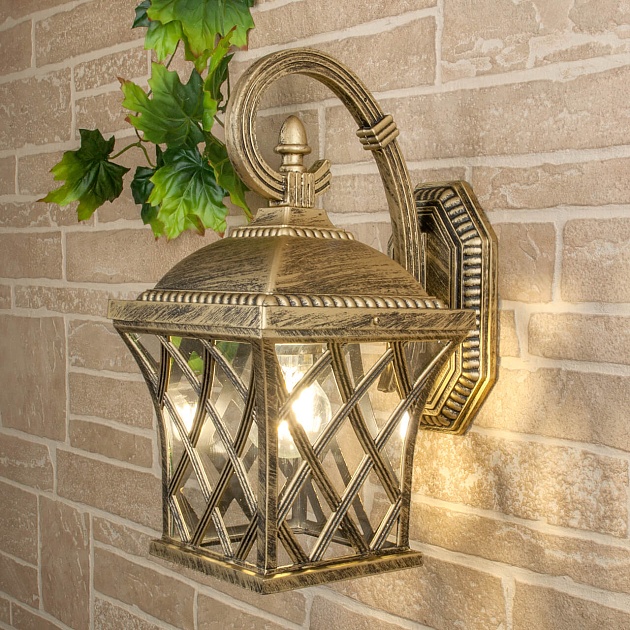 Уличный настенный светильник Elektrostandard Cassiopeya D черное золото a025295 изображение 1 Уличный настенный светильник Elektrostandard Cassiopeya D черное золото a025295 Фото № 1