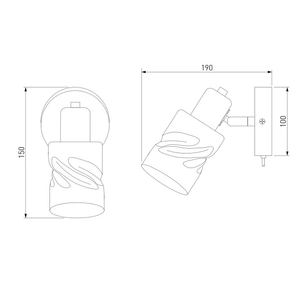 Спот Eurosvet Ansa 20120/1 чёрный жемчуг Фото № 2