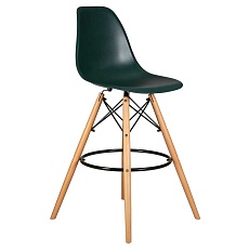 Стул барный DOBRIN DSW BAR (ножки светлый бук, цвет тёмно-зеленый (G-13)) 638GPP-LMZL DSW BAR 3