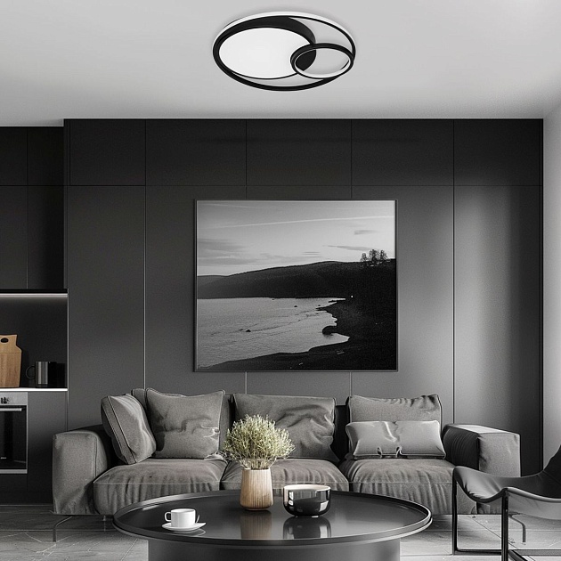 Потолочный светодиодный светильник Eurosvet Jeremy 90254/1 черный Фото № 4