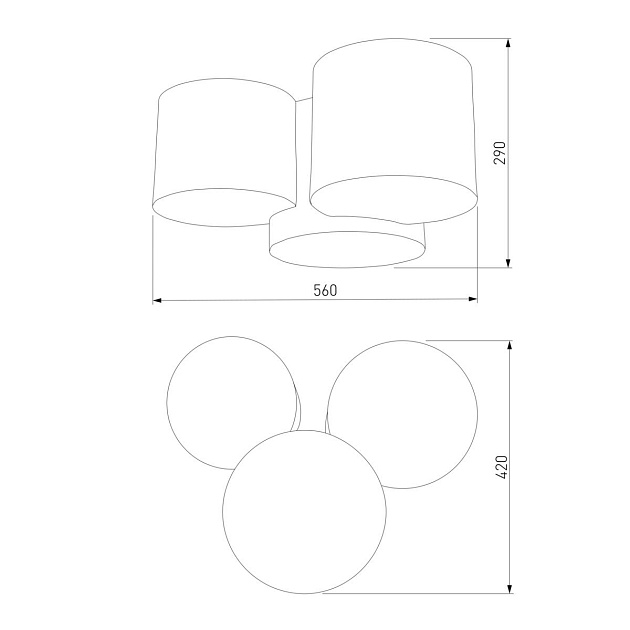 Потолочный светильник TK Lighting 3441 Mona White Фото № 2