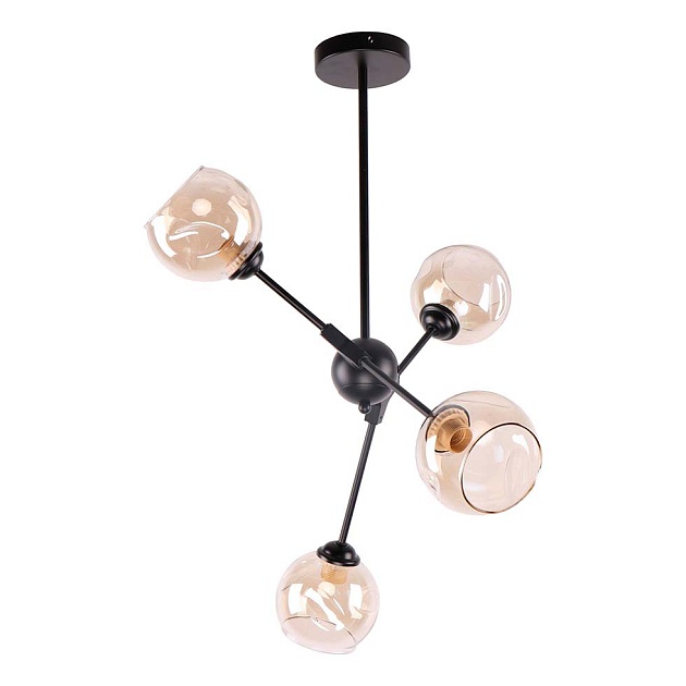 Подвесная люстра ЭкономСвет 10867/4BK AMB Фото № 1