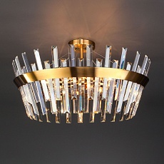 Потолочная люстра Eurosvet Steccato 10111/8 золотая бронза/прозрачный хрусталь Strotskis Smart 2