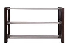 Обувница Мебелик Дольче темно-коричневый/металлик 004969 2