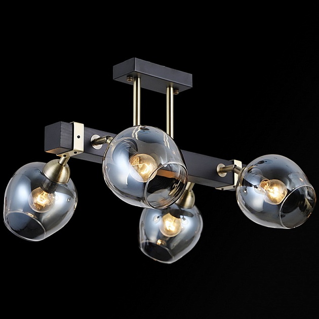 Потолочная люстра Illumico IL9736-4CSQ-79 BK AB изображение 1 Потолочная люстра Illumico IL9736-4CSQ-79 BK AB Фото № 1