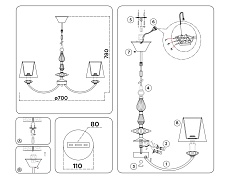 Подвесная люстра Ambrella Light High Light Ceramo Classic LH75024 1