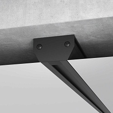 Алюминиевый профиль для монтажа в натяжной потолок однофазного шинопровода черный (2м) Elektrostandard a070478 5