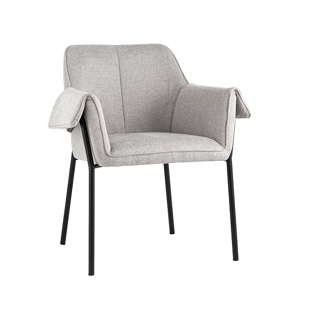 Кресло Stool Group Бесс рогожка светло-серый FDC9469P BEL-40 Фото № 1