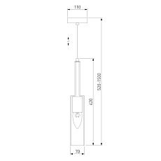 Подвесной светильник Eurosvet Graf 50226/1 дымчатый 2