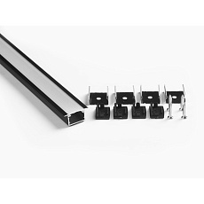 Профиль врезной LEDS POWER СПВ17-2412 алюм. черный с призм.рассеивателем 2м 008462 1