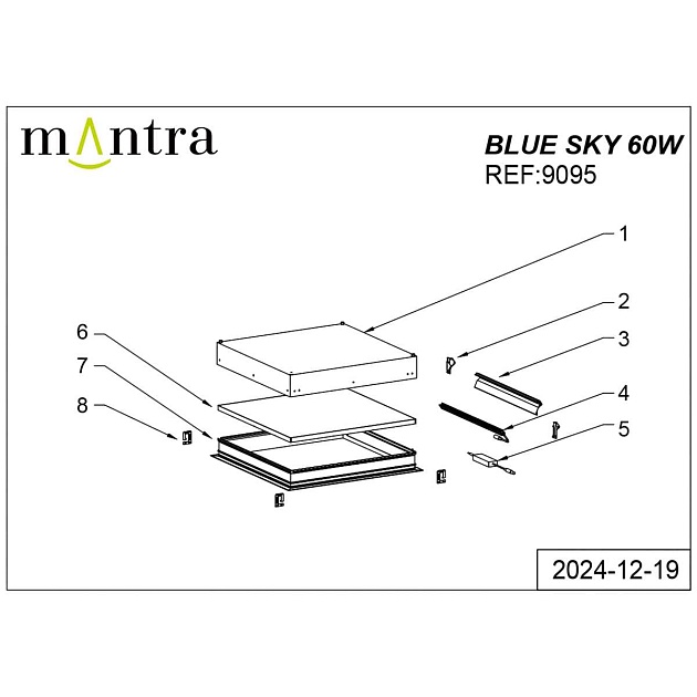 Встраивамое светодиодное окно Mantra BLUE SKY 9095 Фото № 4