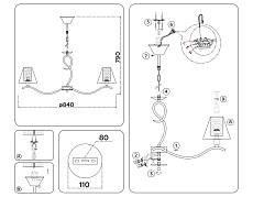 Подвесная люстра Ambrella Light High Light Modern LH57083 1