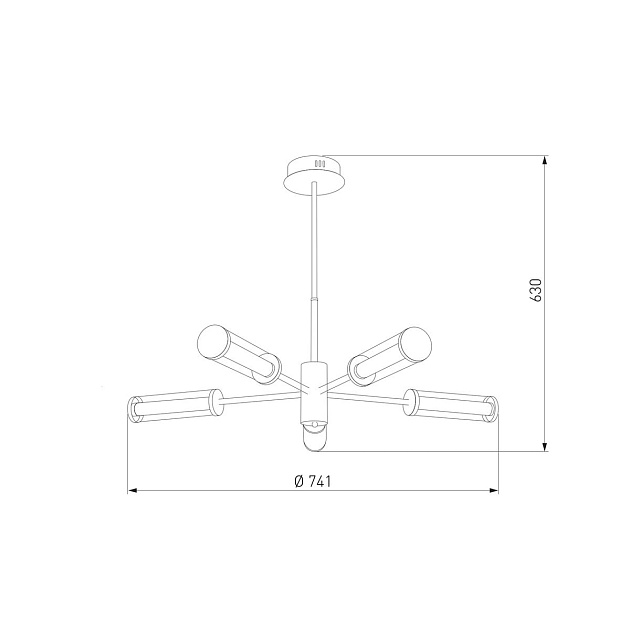 Подвесная светодиодная люстра Eurosvet Stark 50386/5 LED изображение 2 Подвесная светодиодная люстра Eurosvet Stark 50386/5 LED Фото № 2