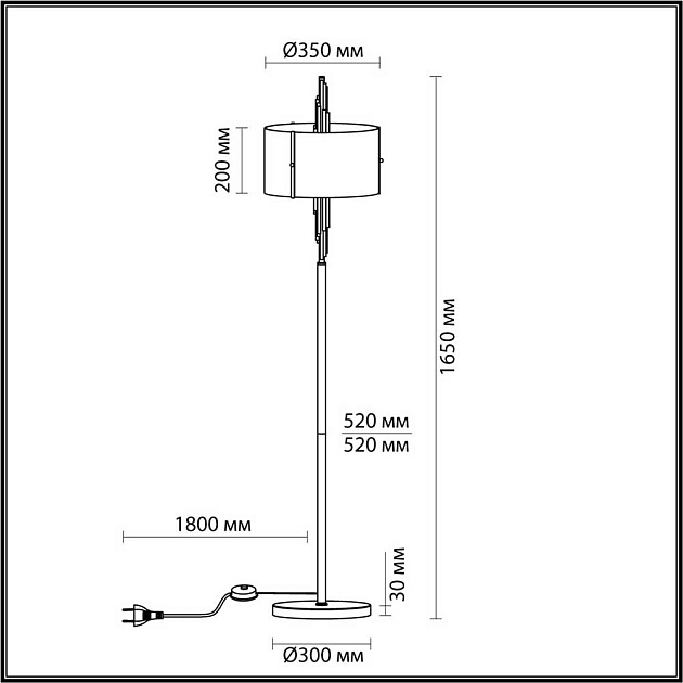 Торшер Odeon Light Exclusive Margaret 4895/3F Фото № 6