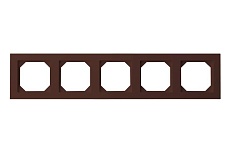 Рамка 5-постовая Liregus Epsilon коричневый 28-150 1