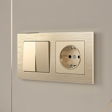 Рамка Werkel Aluminium на 2 поста шампань алюминий W0021711 4690389158148 5