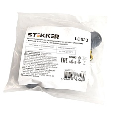 Коробка распределительная Stekker LD523 водонепроницаемая на 3 выхода, 450V, 140х78х36, черный 49121 2