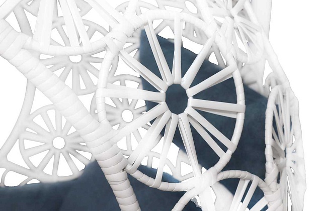 Подвесное кресло AksHome Bali белый, исскуственнный ротанг 75209 Фото № 4