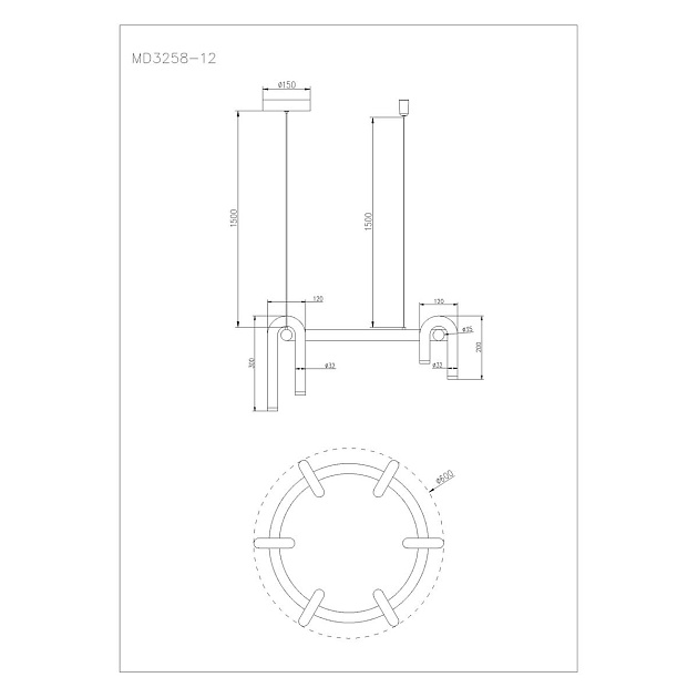 Подвесная светодиодная люстра Arte Lamp Warhol A3258LM-30BK изображение 2 Подвесная светодиодная люстра Arte Lamp Warhol A3258LM-30BK Фото № 2